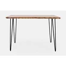Brown Acacia and Metal Counter Height Dining Table for Kitchen or Dining Room