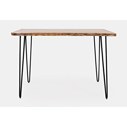 Brown Acacia and Metal Counter Height Dining Table for Kitchen or Dining Room