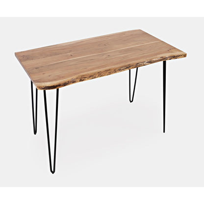 Brown Acacia and Metal Counter Height Dining Table for Kitchen or Dining Room