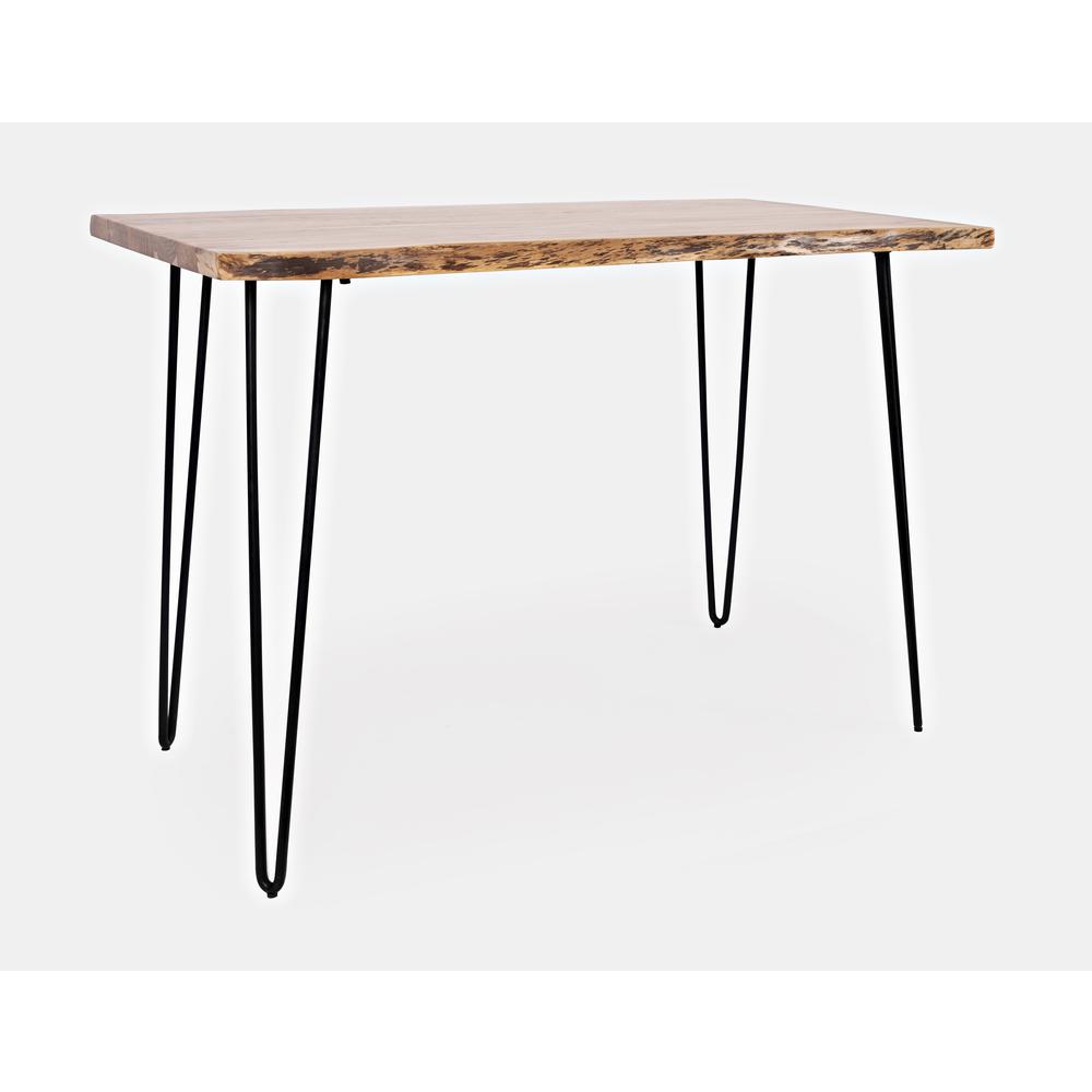 Brown Acacia and Metal Counter Height Dining Table for Kitchen or Dining Room