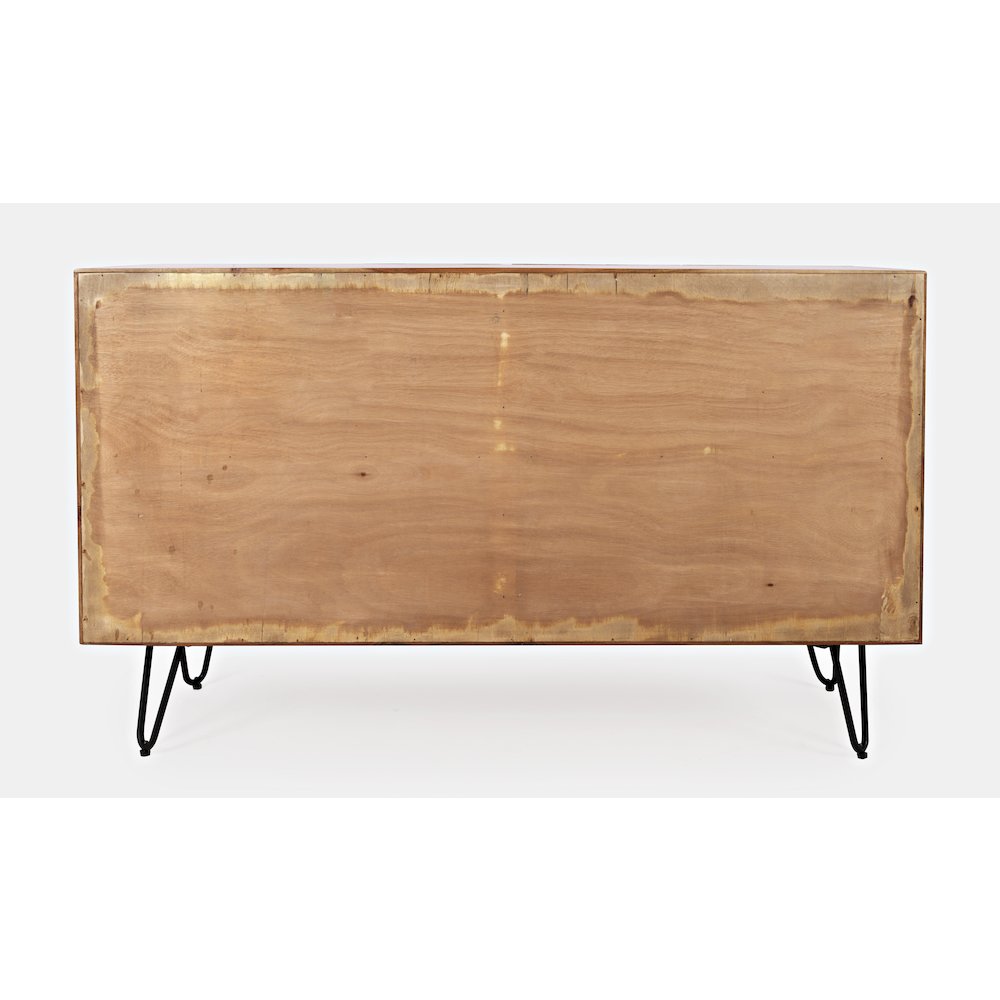 Nature's Edge Solid Acacia 54-Inch Modern Server Storage Cabinet