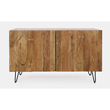 Nature's Edge Solid Acacia 54-Inch Modern Server Storage Cabinet