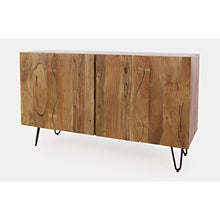 Nature's Edge Solid Acacia 54-Inch Modern Server Storage Cabinet