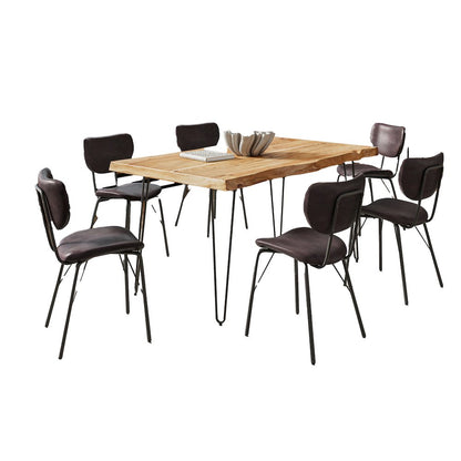 60" Seven Piece Modern Dining Set