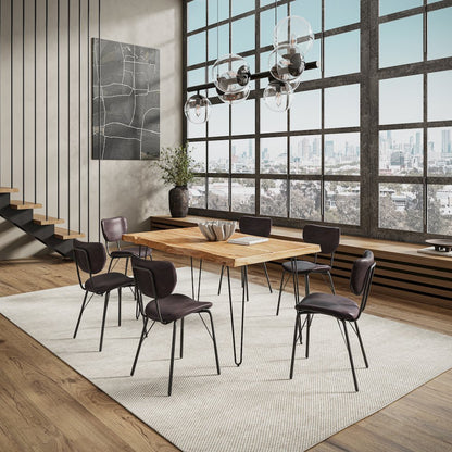 60" Seven Piece Modern Dining Set