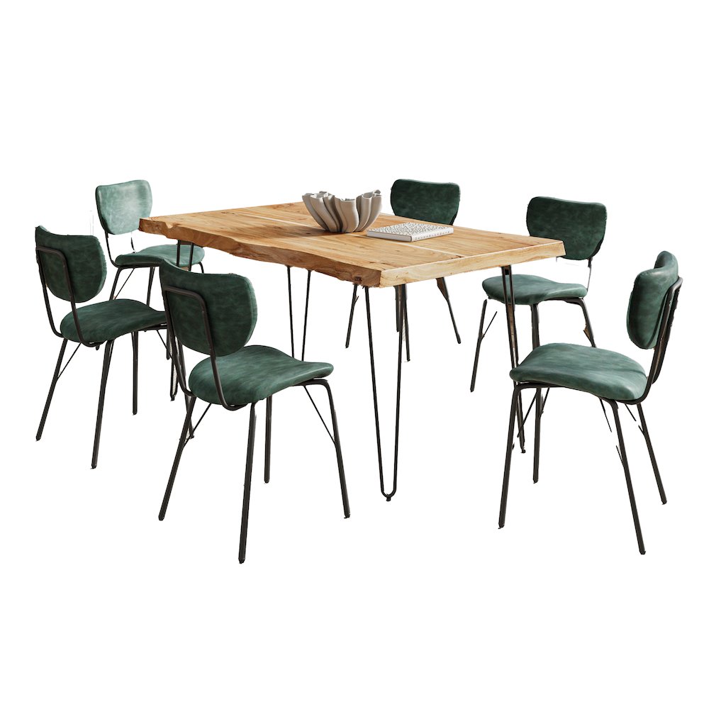 60" Seven Piece Modern Dining Set