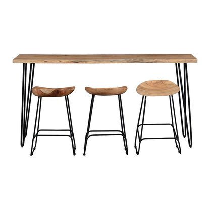 Nature's Edge Solid Acacia Four Piece 72" Counter Height Dining Set