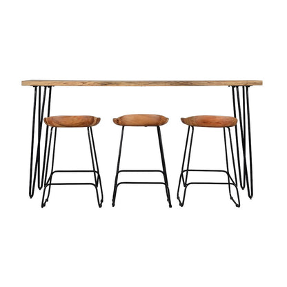 Nature's Edge Solid Acacia Four Piece 72" Counter Height Dining Set