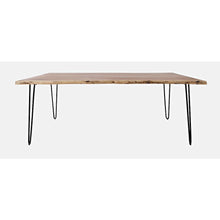 Nature's Edge Solid Acacia 79" Modern Live Edge Dining Table