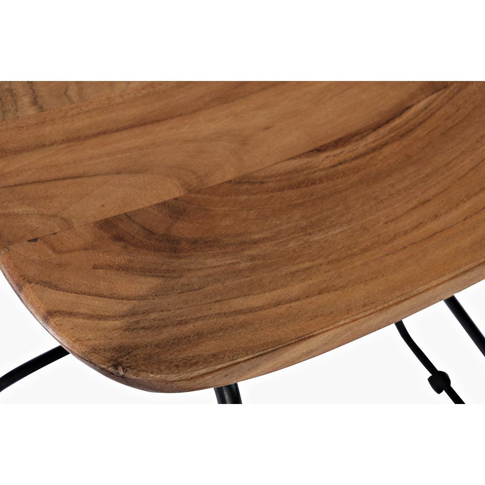 Nature's Edge Solid Acacia Counter Height Backless Stool (Set of 2), Natural