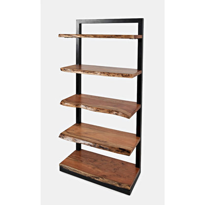 Nature's Edge Solid Acacia 5 Shelf Bookcase