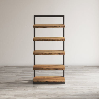 Nature's Edge Solid Acacia 5 Shelf Bookcase