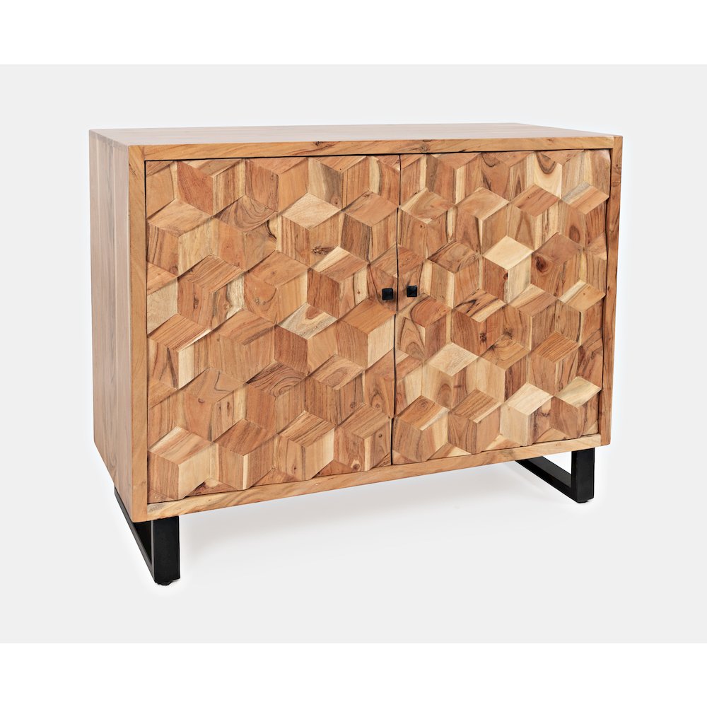 Geometrix 43" Modern Abstract Cube Style Accent Cabinet