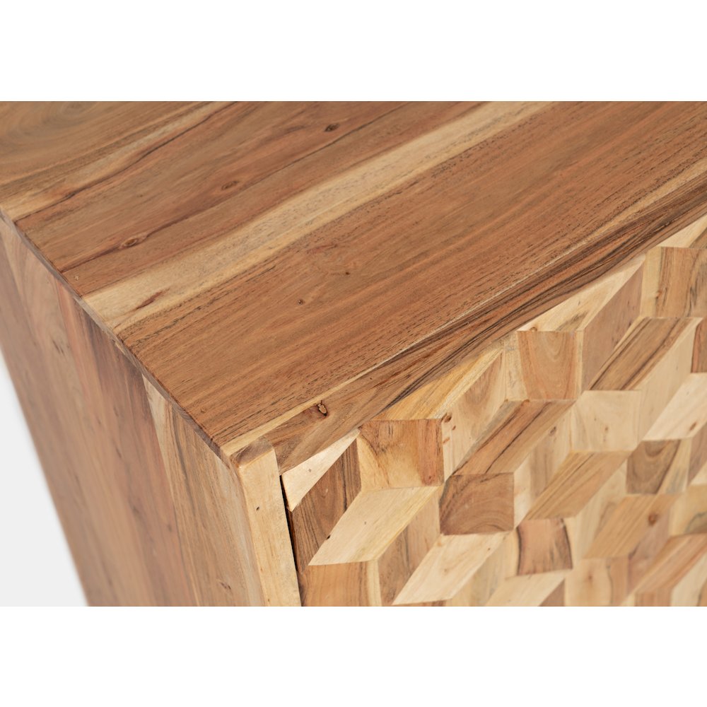 Geometrix 63" Modern Abstract Cube Style Accent Cabinet