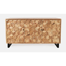 Geometrix 63" Modern Abstract Cube Style Accent Cabinet