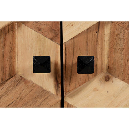 Geometrix 63" Modern Abstract Cube Style Accent Cabinet