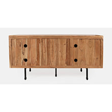 The Wave Three Door Solid Acacia Hardwood Accent Cabinet