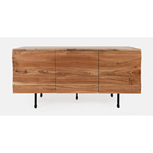 The Wave Three Door Solid Acacia Hardwood Accent Cabinet