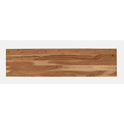 The Wave Three Door Solid Acacia Hardwood Accent Cabinet