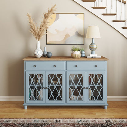 Aurora Hills Country Wire-Brushed 4 Door Accent Chest