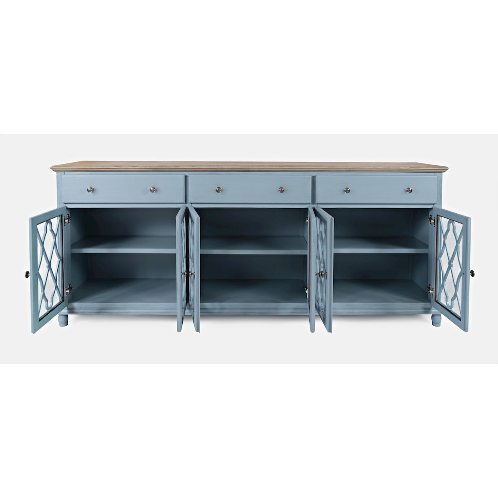 Aurora Hills Country Wire-Brushed 6 Door Accent Chest