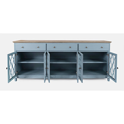 Aurora Hills Country Wire-Brushed 6 Door Accent Chest