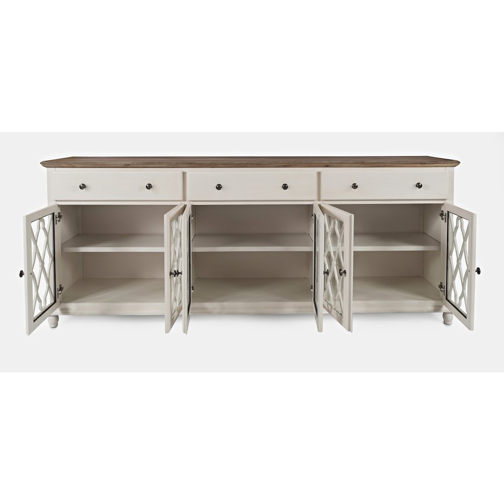 Aurora Hills Country Wire-Brushed 6 Door Accent Chest