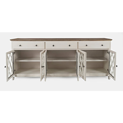 Aurora Hills Country Wire-Brushed 6 Door Accent Chest
