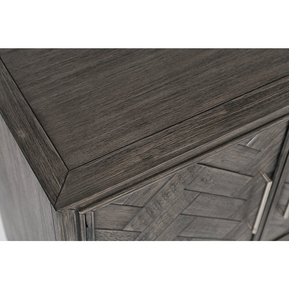 Gramercy Mid-Century Modern Chevron Two Door 40" Accent Chest