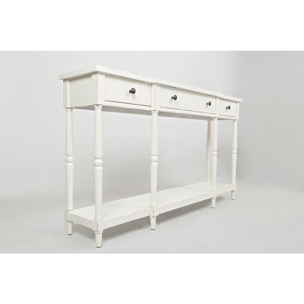 60" Console- Antique White