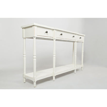 60" Console- Antique White