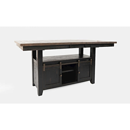 Reclaimed Pine 72" Farmhouse Counter Height Seven-Piece Dining Set