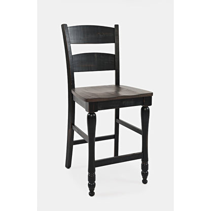 Reclaimed Pine 72" Farmhouse Counter Height Seven-Piece Dining Set
