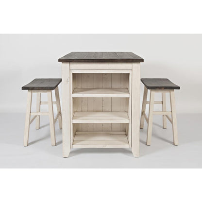 3pc Counter Height Set - Vintage White