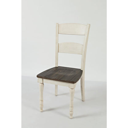 White Pine Ladderback Dining Chairs Set of 2 with Sturdy Plywood Construction