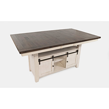 Reclaimed Pine 72" Farmhouse Counter Height Seven-Piece Dining Set