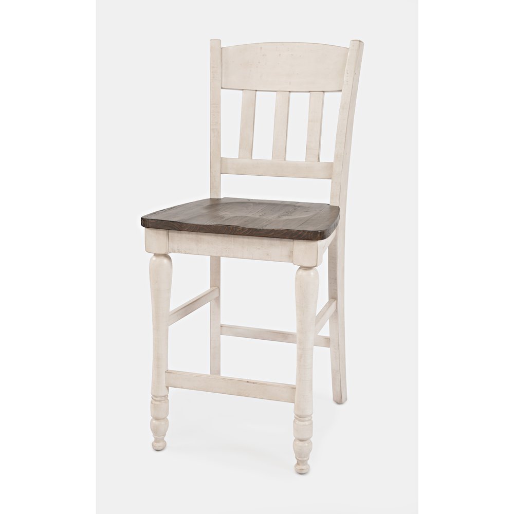 Madison County Rustic Reclaimed Pine Farmhouse Slatback Counter Stool (Set of 2)