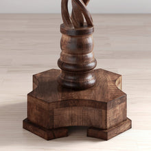 Global Archive Hand Carved Solid Mango Wood Pedestal Table