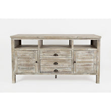 60" Media Console - Washed Grey