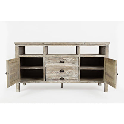 60" Media Console - Washed Grey