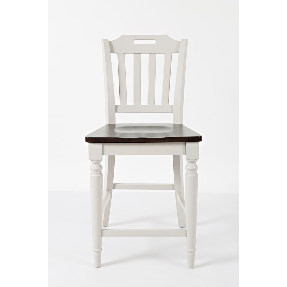 Solid Rubberwood 60" Seven-Piece Farmhouse Counter Height Dining Set