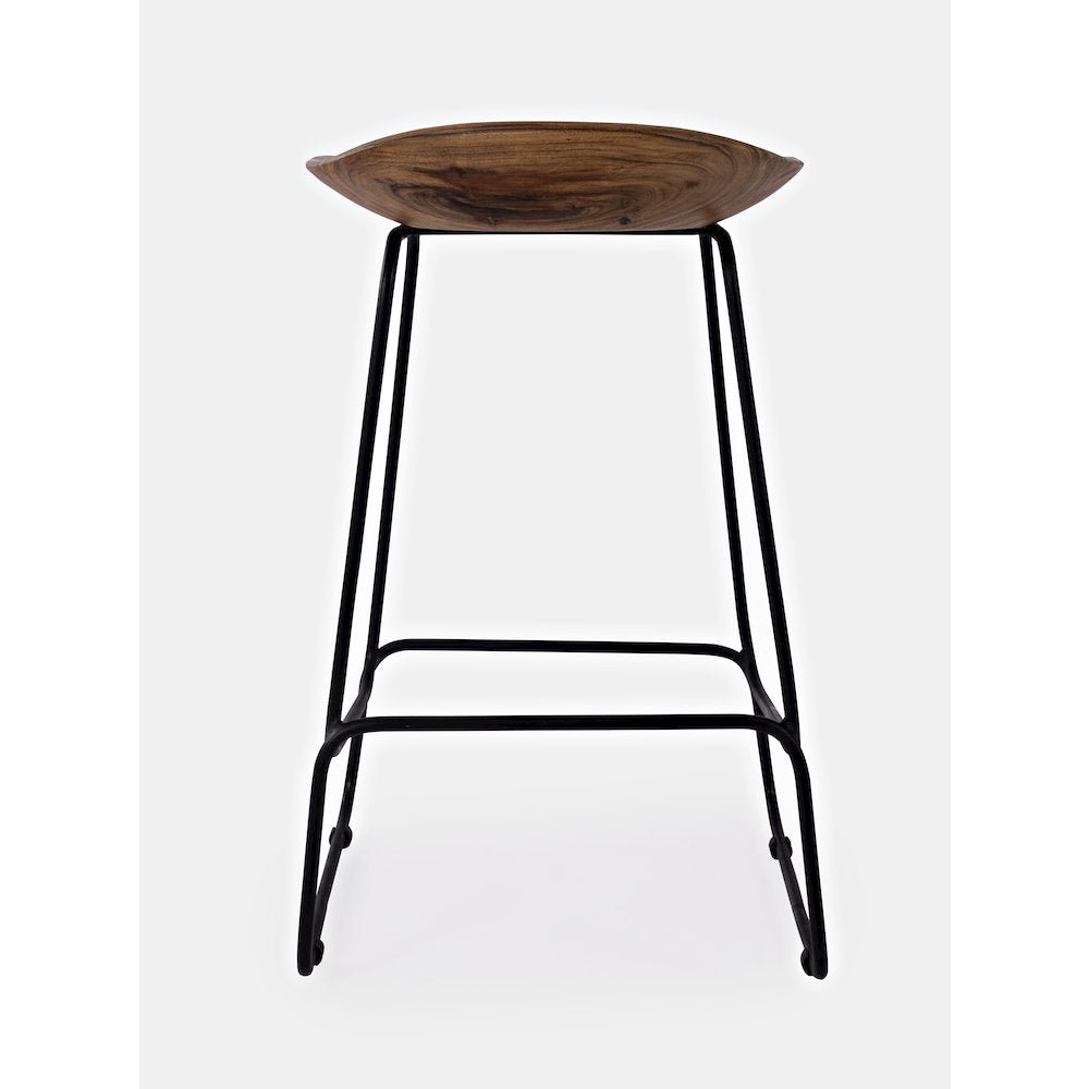 Nature's Edge Solid Acacia Counter Height Backless Stool (Set of 2)
