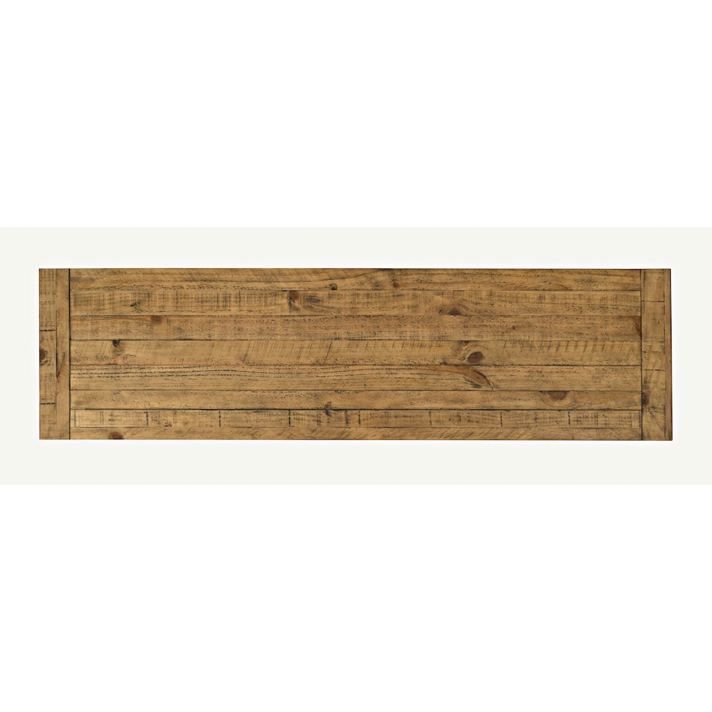 Telluride Rustic Farmhouse Solid Wood Sideboard Buffet Hutch with LED Lights