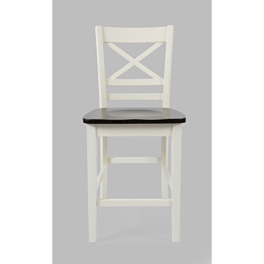 Asbury Park Solid Acacia Farmhouse X Back Stool (Set of 2)