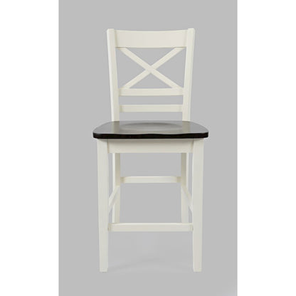 Asbury Park Solid Acacia Farmhouse X Back Stool (Set of 2)