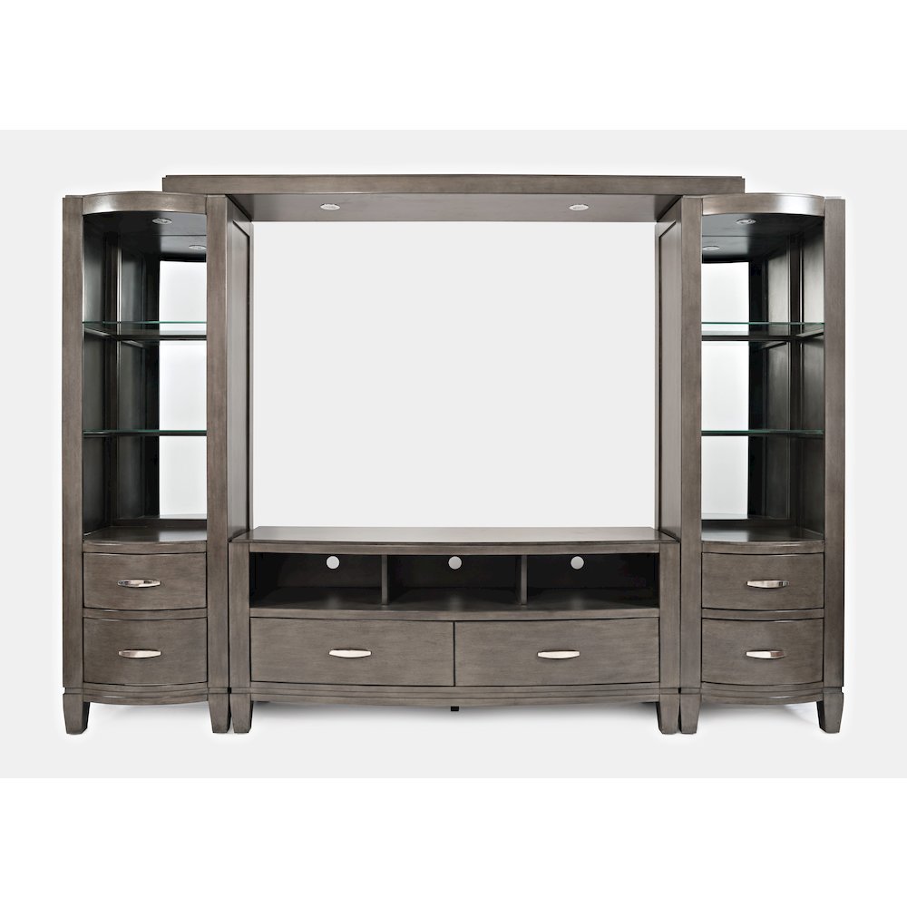 Coastal Contemporary Entertainment Center with 60" TV Console and LED Lights
