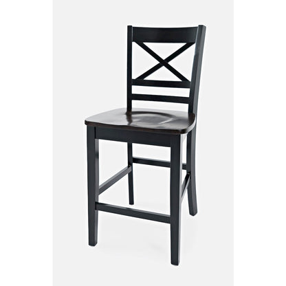 Asbury Park Solid Acacia Farmhouse X Back Stool (Set of 2)