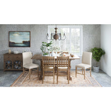 Solid Wood 78" Six-Piece Dining Set with Bench and Upholstered Chairs