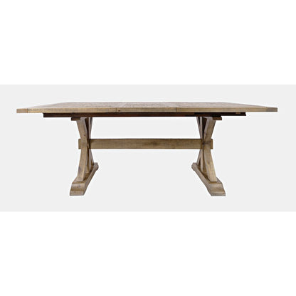 Carlyle Crossing Solid Wood 78" Seven-Piece Dining Set with Upholstered Chairs
