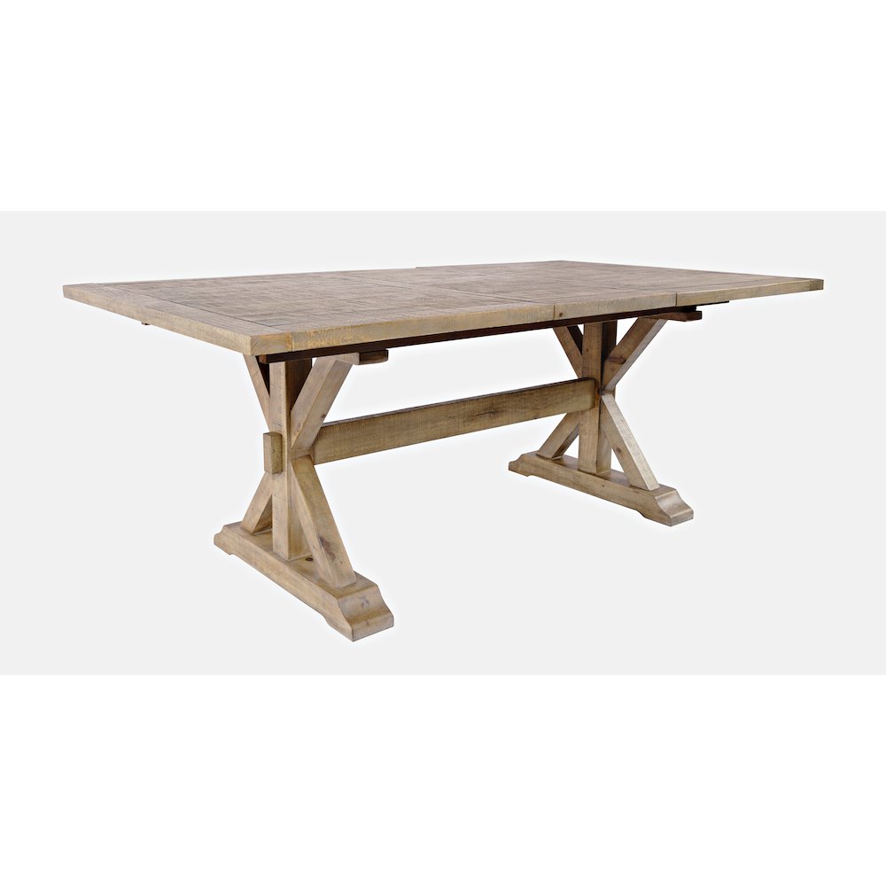 Carlyle Crossing Solid Wood 78" Seven-Piece Dining Set with Slat Chairs